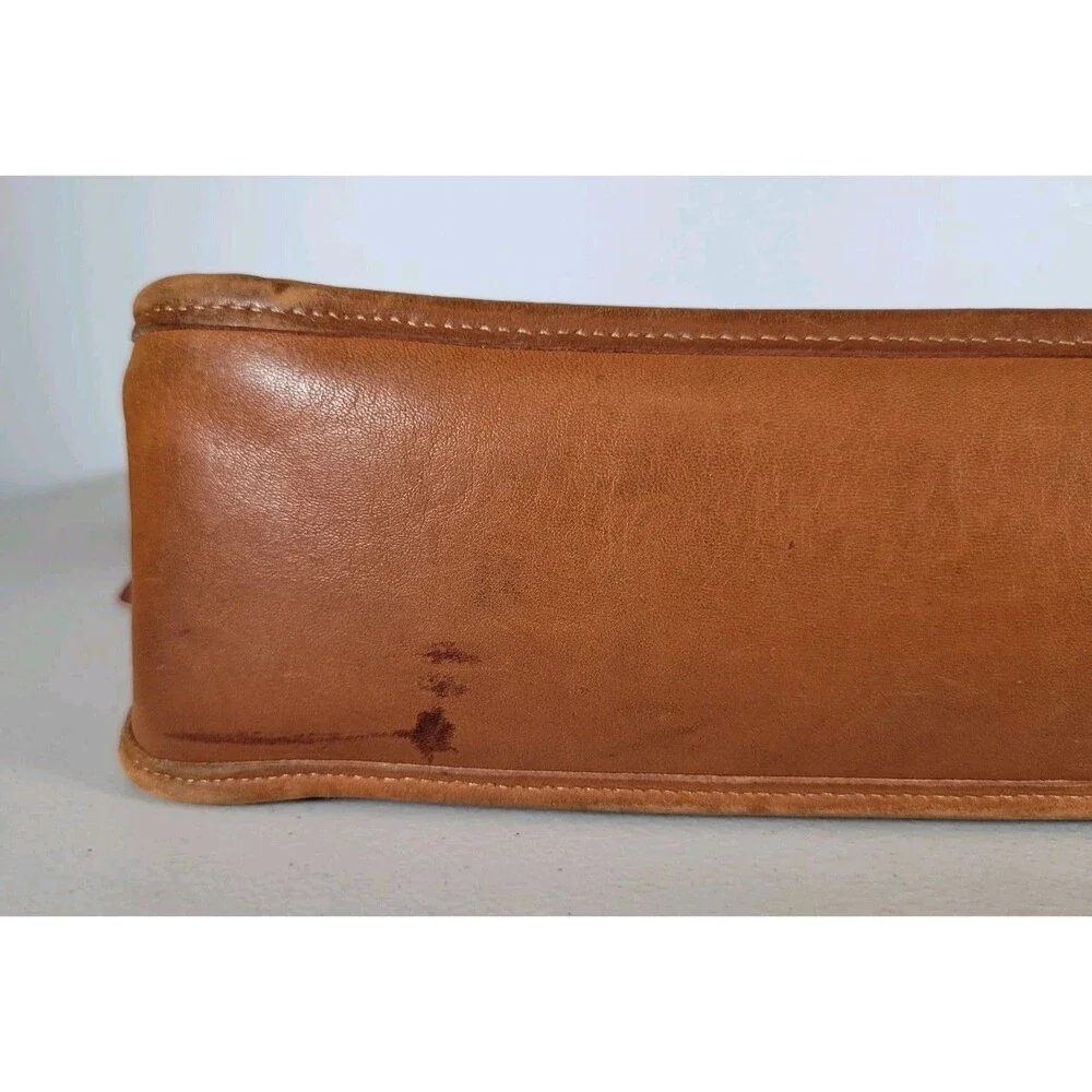 VTG Coach Morgan Briefcase 7105 British Tan Cowhide Leather Messenger Bag 90s